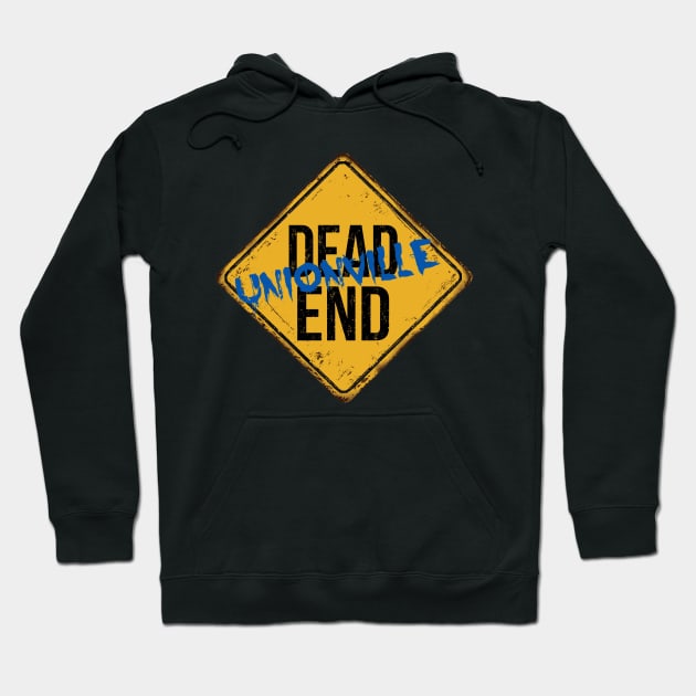 Dead End Blue Graffiti Unionville Hoodie by iSoulated Designs